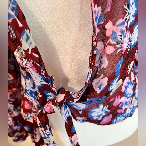 FREE PEOPLE Maybel Floral Blouse Size Small - Picture 8 of 12
